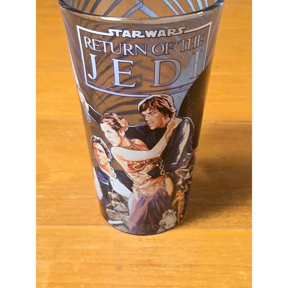 Star Wars Return of the Jedi 16oz Pint Glass Silver Buffalo Luke Leia Han Solo